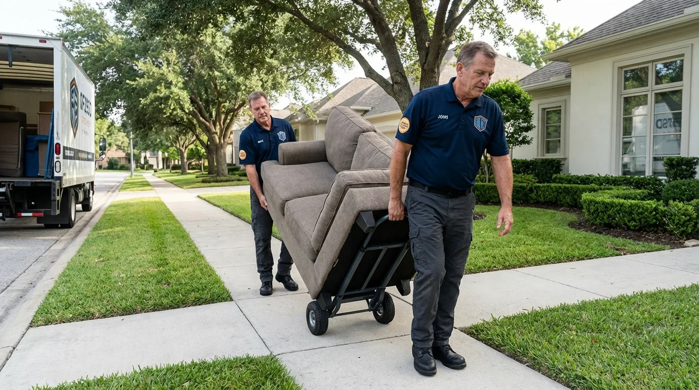 Local residential moving crew loading furniture in Hawthorne, NV